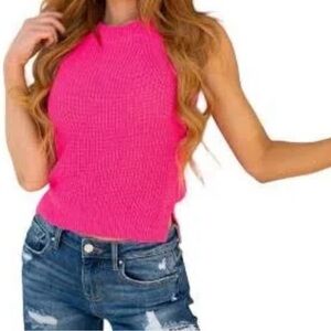 ANNIEWEAR Pink Sleeveless Knit Top